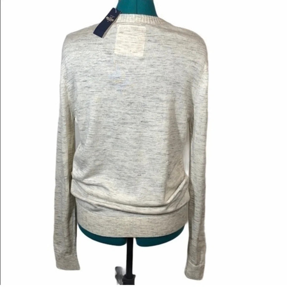 Hollister Men Jumper Knit Casual Grey Cotton Blend Pullover Sweater NWT - Picture 3 of 5